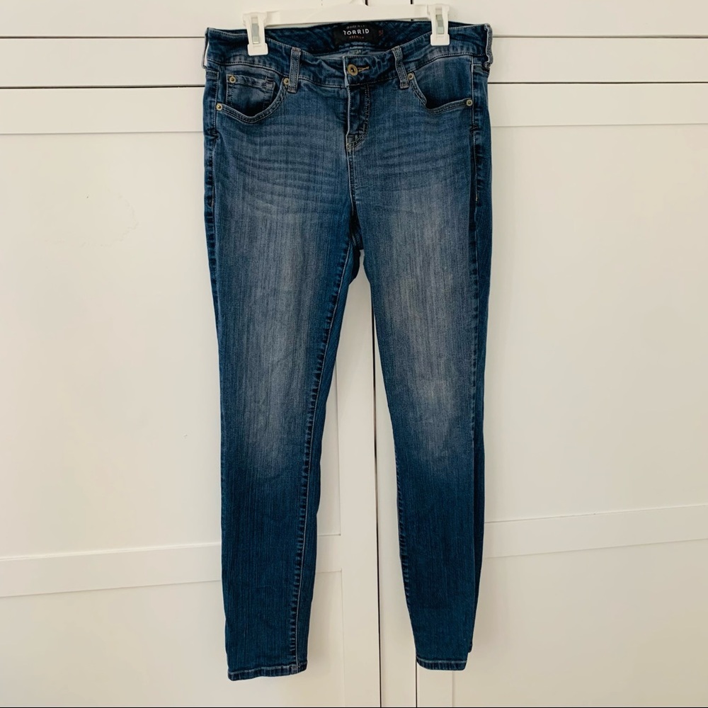 Torrid Premium Blue Skinny Jeans Size 12